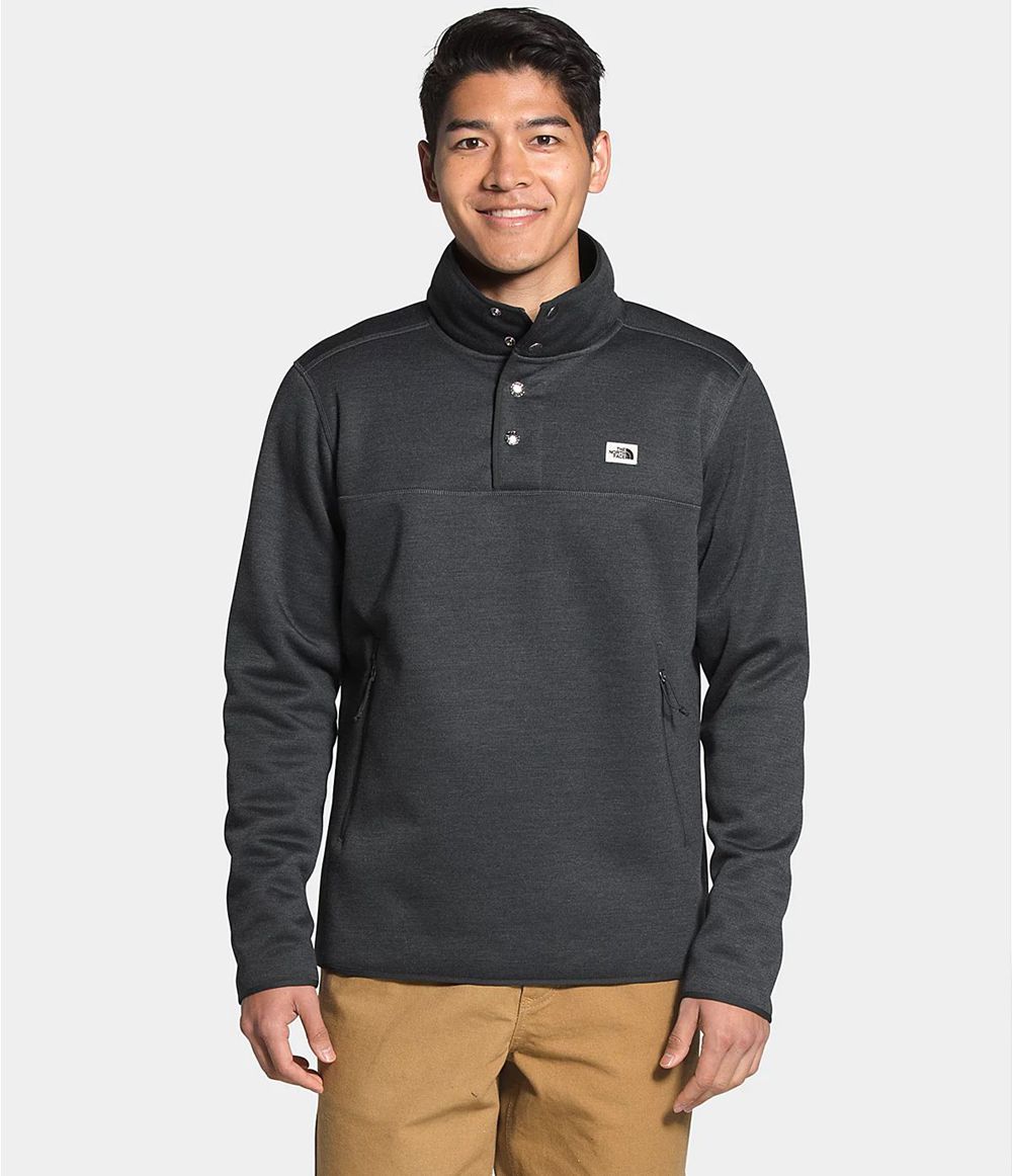 The North Face Sherpa Patrol ¼ Snap Pullover Sweatshirt Herren - Grau CH-540QLQO